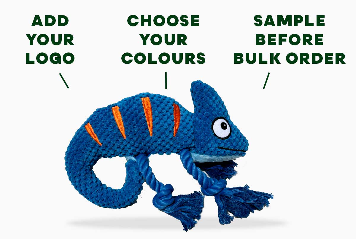 Blue dragon plush dog toy made to order.